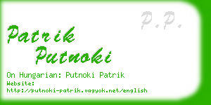 patrik putnoki business card